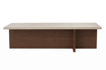 Zephral Sofabord 120x30x45 cm - Travertin, Milano Walnut - Møbler - Borde - Sofabord