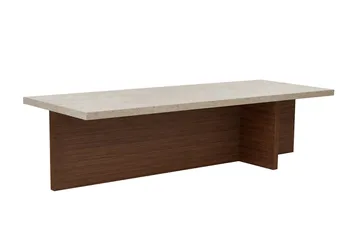Zephral Sofabord 120x30x45 cm - Travertin, Milano Walnut - Møbler - Borde - Sofabord