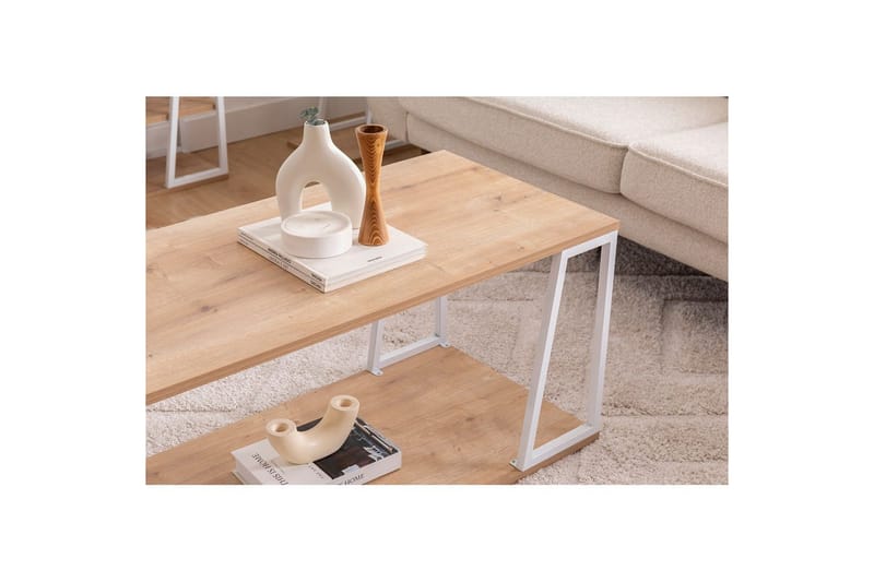 Zeric Sofabord 120 cm - Blå/Hvid - Møbler - Borde - Sofabord