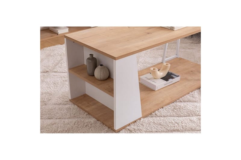 Zeric Sofabord 120 cm - Blå/Hvid - Møbler - Borde - Sofabord