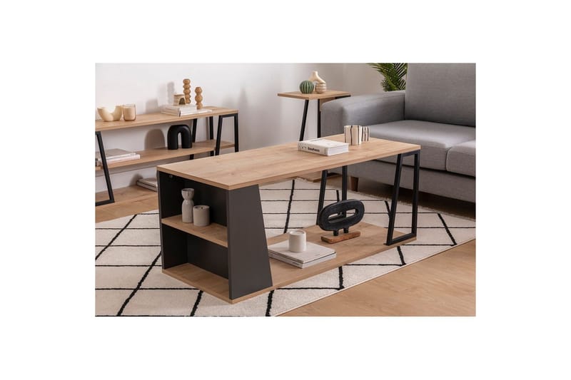 Zeric Sofabord 120 cm - Blå/Sort - Møbler - Borde - Sofabord