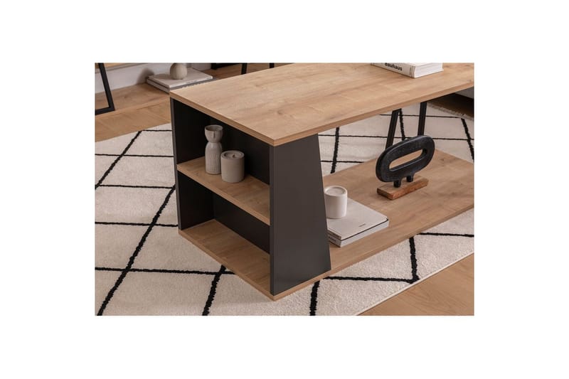 Zeric Sofabord 120 cm - Blå/Sort - Møbler - Borde - Sofabord