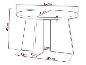 Zeyrin 59 cm Rundt Sofabord i Valnød - Brun - Møbler - Borde - Sofabord