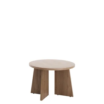 Zeyrin 59 cm Rundt Sofabord i Valnød - Brun - Møbler - Borde - Sofabord