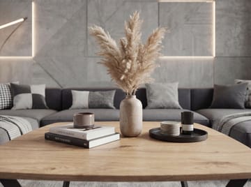Zorlen Kvadratisk sofabord 75x75 cm med eg-look - sort egetræslook - Møbler - Borde - Spisebord og køkkenbord