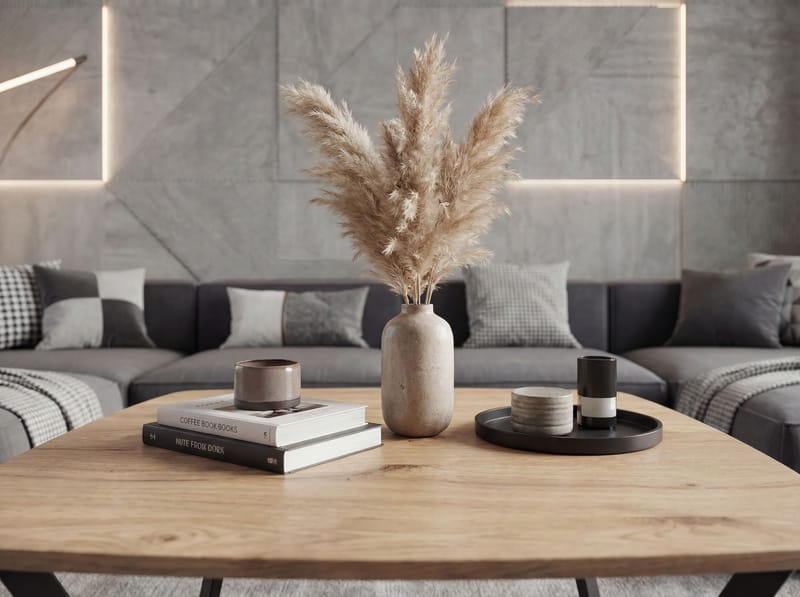 Zorlen Kvadratisk sofabord 75x75 cm med eg-look - sort egetræslook - Møbler - Borde - Spisebord og køkkenbord