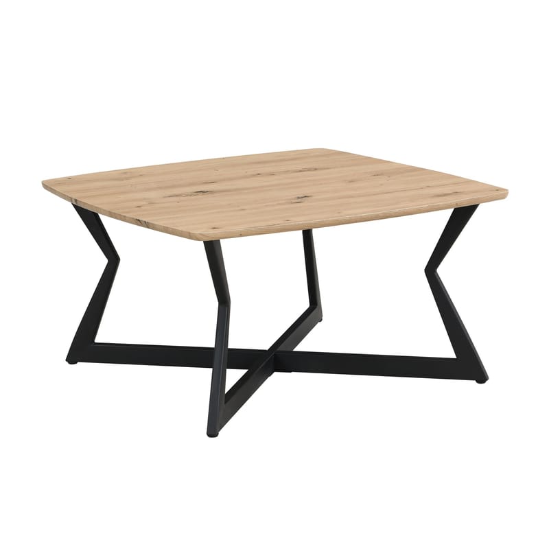Zorlen Kvadratisk sofabord 75x75 cm med eg-look - sort egetræslook - Møbler - Borde - Spisebord og køkkenbord