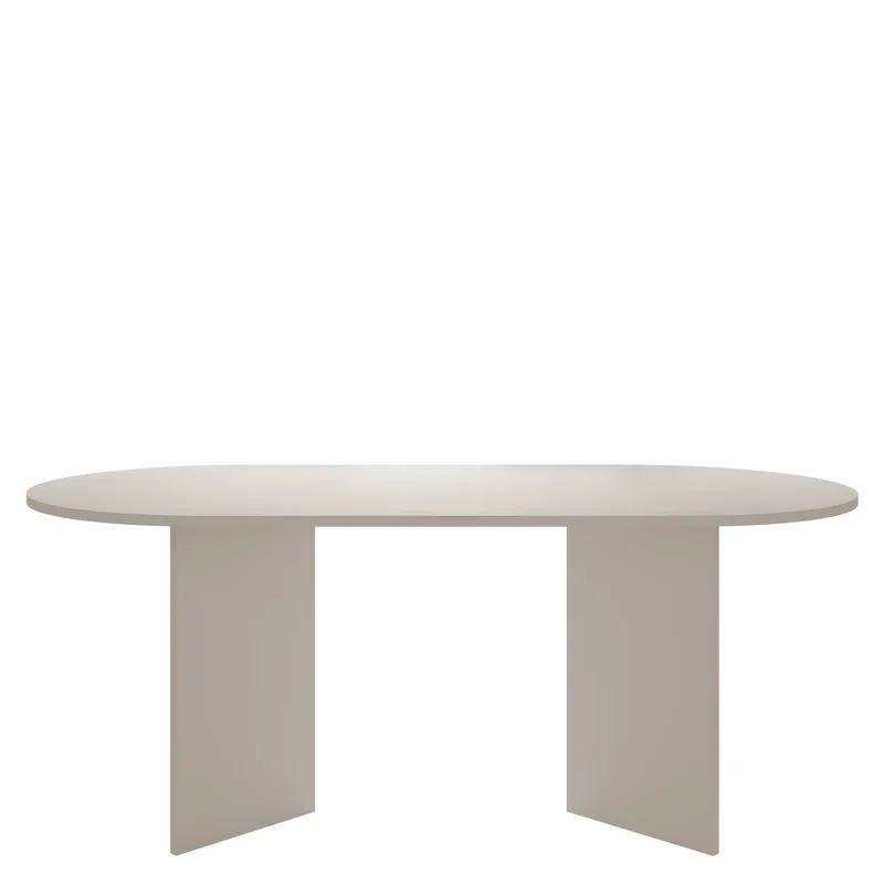 Zyleron Spisebord ovalt 185 cm - Beige - Møbler - Borde - Spisebord og køkkenbord