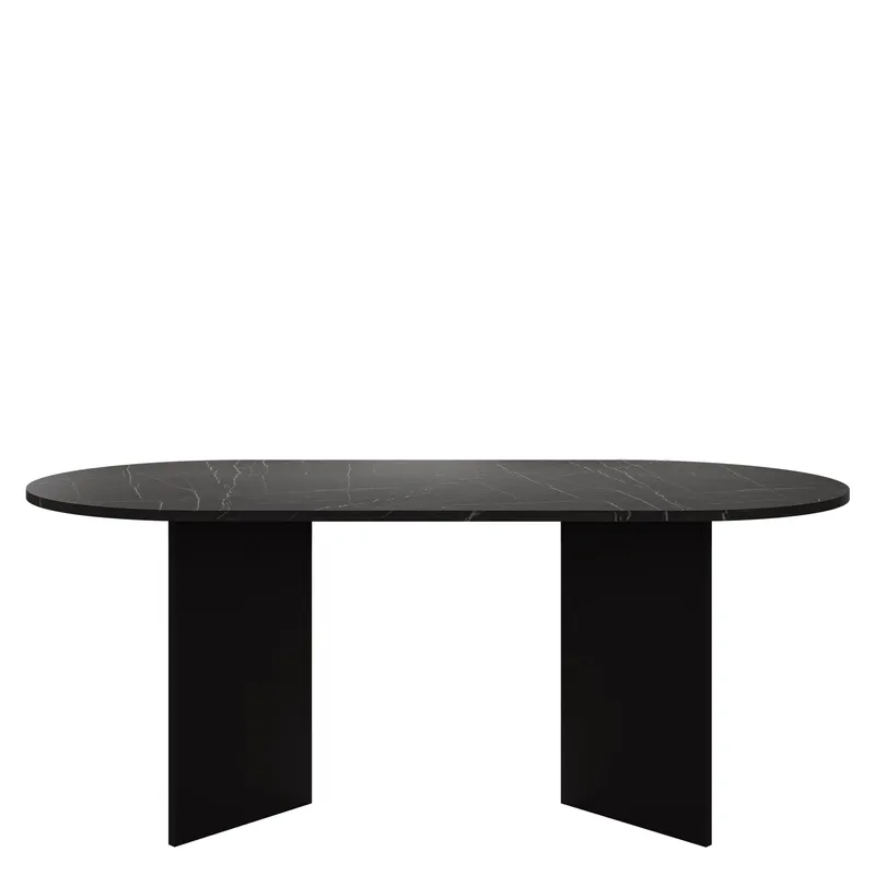 Zyleron Spisebord ovalt 185 cm, Sort
