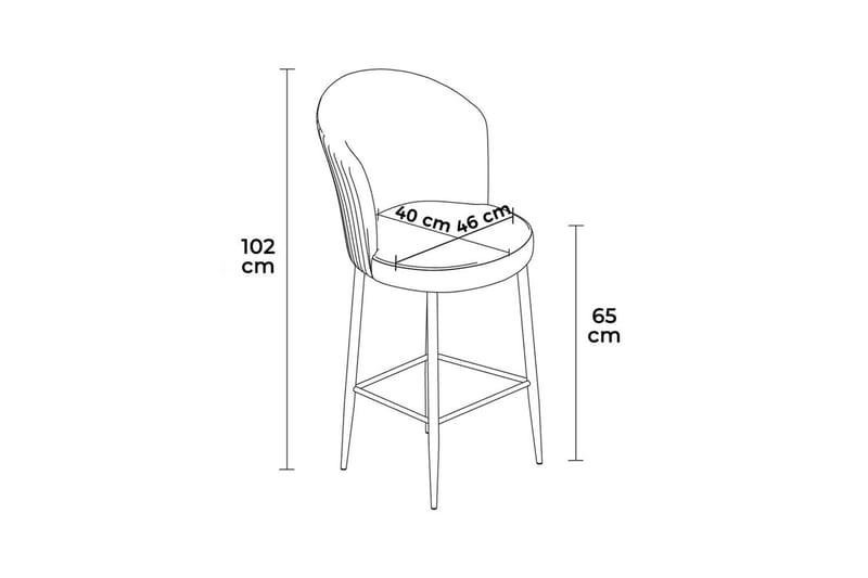Cindrel Bargruppe 46 cm - Creme/Guld - Møbler - Borde