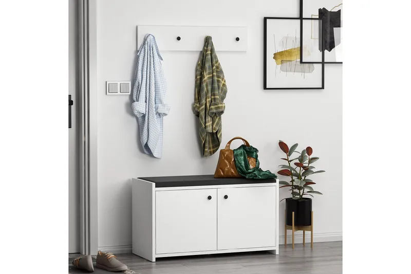 Ostwerwal Entrésæt Hvid - Hanah Home - Møbler - Entrémøbler - Møbelsæt til hall og entre