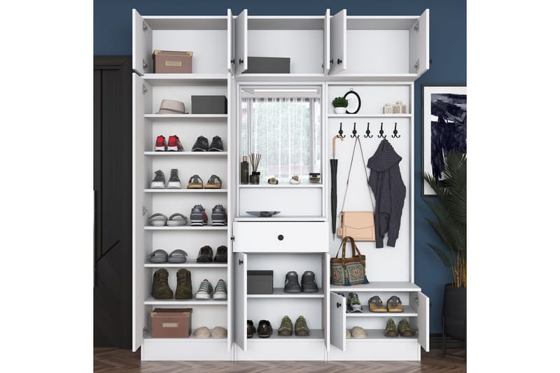 Honny Entrésæt Hvid - Hanah Home - Møbler - Entrémøbler - Møbelsæt til hall og entre