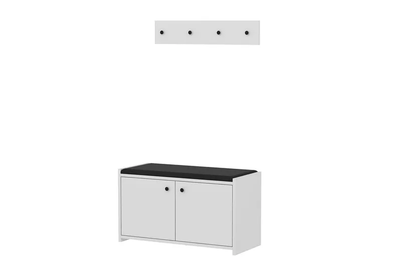 Ostwerwal Entrésæt Hvid - Hanah Home - Møbler - Entrémøbler - Møbelsæt til hall og entre