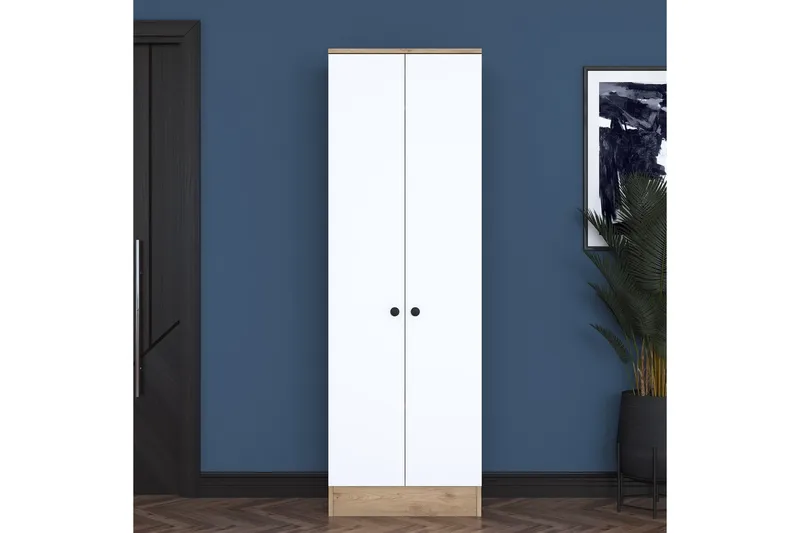 Hooda Entrésæt Hvid/Brun - Hanah Home - Møbler - Entrémøbler - Møbelsæt til hall og entre