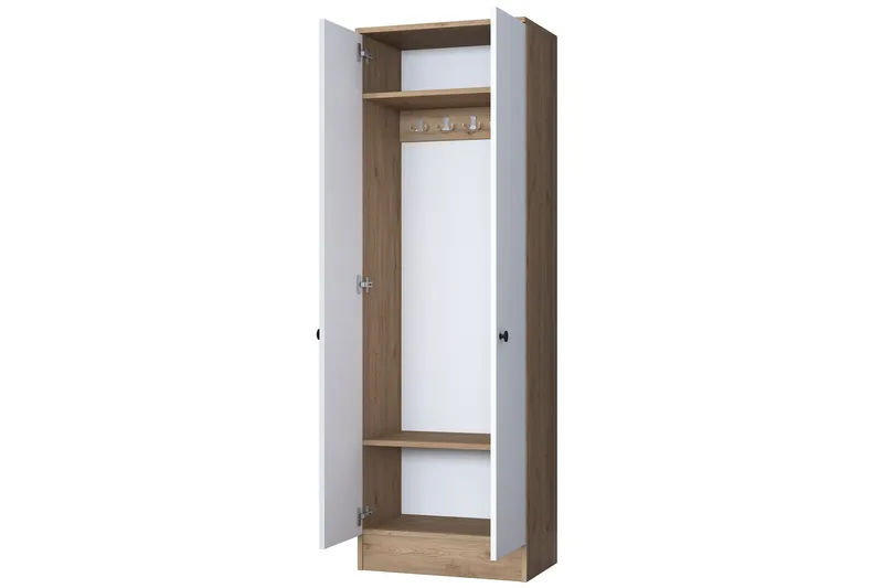 Hooda Entrésæt Hvid/Brun - Hanah Home - Møbler - Entrémøbler - Møbelsæt til hall og entre