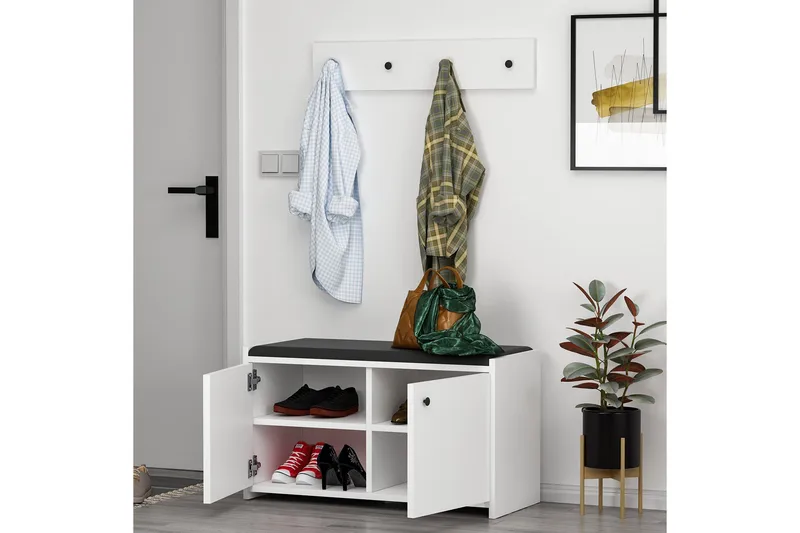 Ostwerwal Entrésæt Hvid - Hanah Home - Møbler - Entrémøbler - Møbelsæt til hall og entre