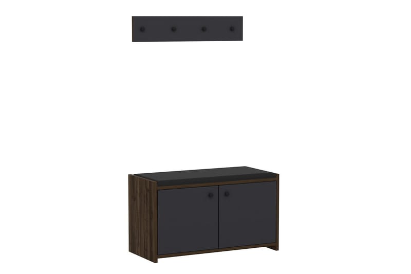 Ostwerwal Entrésæt Antracit - Hanah Home - Møbler - Entrémøbler - Møbelsæt til hall og entre