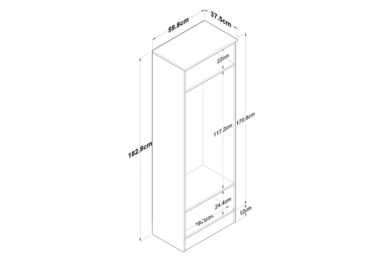 Hooda Entrésæt Hvid/Brun - Hanah Home - Møbler - Entrémøbler - Møbelsæt til hall og entre