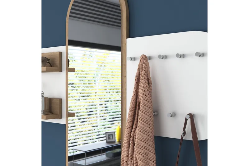 Courlac Entrémøbelsett Hvit/Brun - Hanah Home - Møbler - Entrémøbler - Møbelsæt til hall og entre