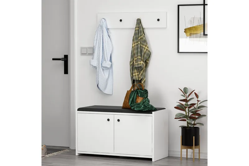 Ostwerwal Entrésæt Hvid - Hanah Home - Møbler - Entrémøbler - Møbelsæt til hall og entre