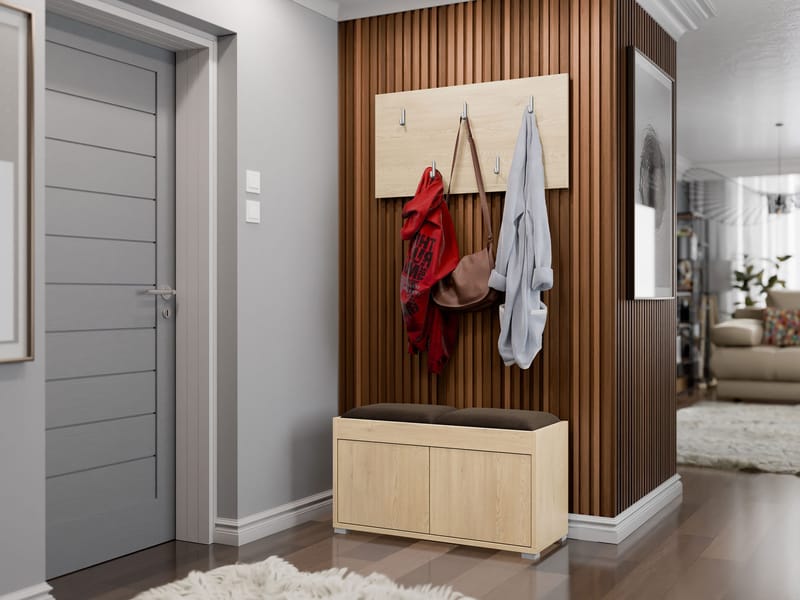 Agawal Hallmöbelset - Brun - Møbler - Entrémøbler - Møbelsæt til hall og entre