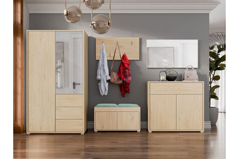 Agawal Hallmöbelset - Brun - Møbler - Entrémøbler - Møbelsæt til hall og entre