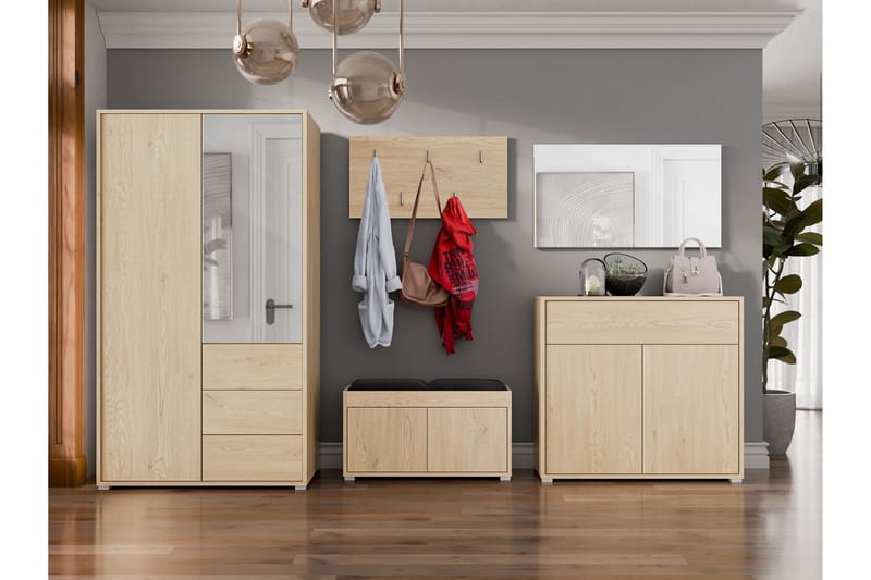 Agawal Hallmöbelset - Brun - Møbler - Entrémøbler - Møbelsæt til hall og entre