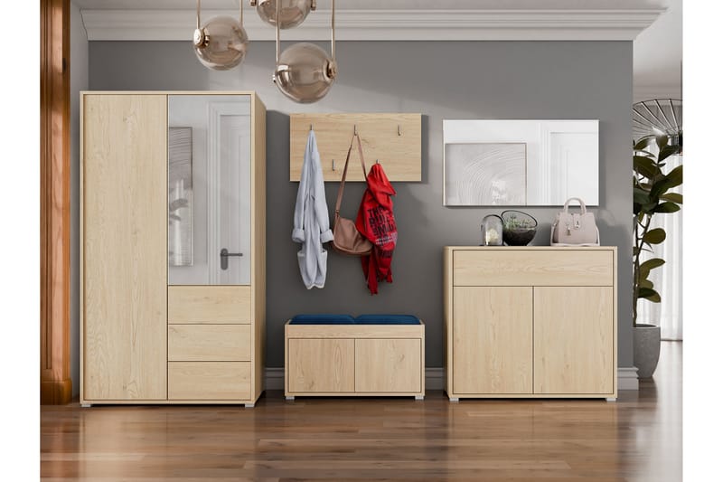 Agawal Hallmöbelset - Brun - Møbler - Entrémøbler - Møbelsæt til hall og entre