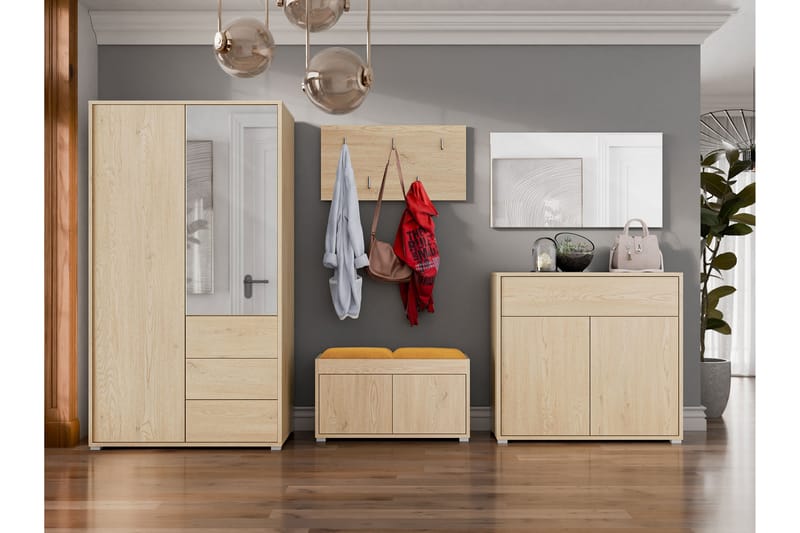 Agawal Hallmöbelset - Brun - Møbler - Entrémøbler - Møbelsæt til hall og entre