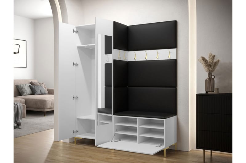 Ahsamin Hall Møbelsæt - Beige/Brun - Møbler - Entrémøbler - Møbelsæt til hall og entre