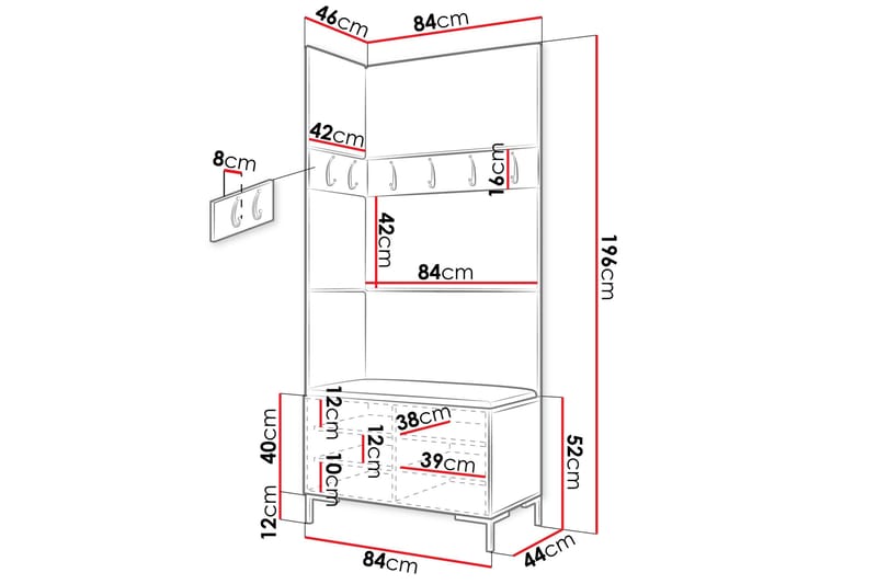 Ahsamin Hall Møbelsæt - Møbler - Entrémøbler - Møbelsæt til hall og entre