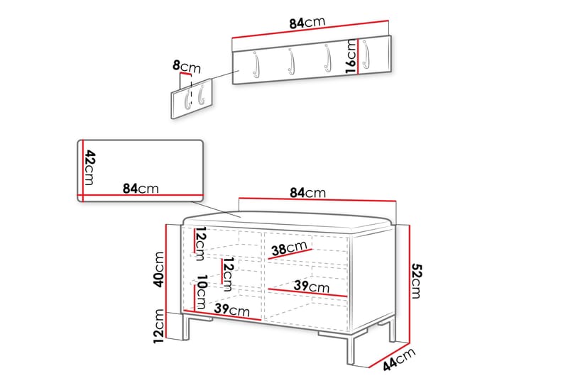 Ahsamin Hall Møbelsæt - Møbler - Entrémøbler - Møbelsæt til hall og entre