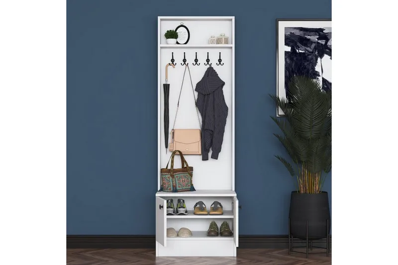 Alvric Entrémøbelsæt - Hvid - Møbler - Entrémøbler - Møbelsæt til hall og entre