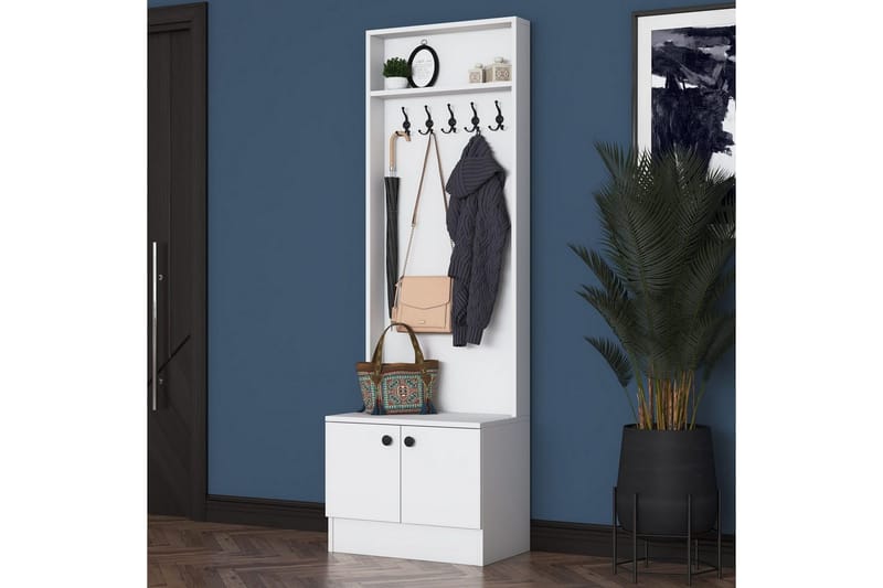 Alvric Entrémøbelsæt - Hvid - Møbler - Entrémøbler - Møbelsæt til hall og entre