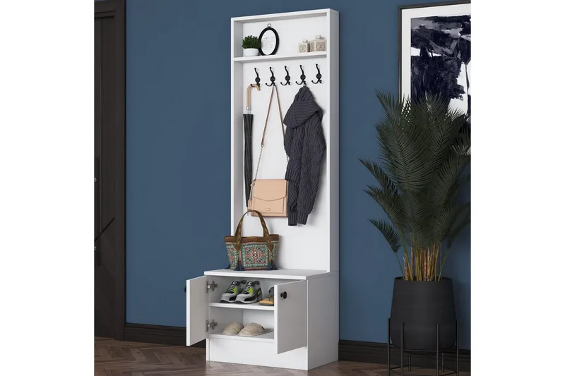 Alvric Entrémøbelsæt - Hvid - Møbler - Entrémøbler - Møbelsæt til hall og entre