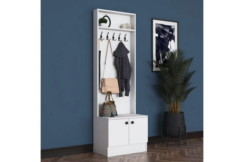 Alvric Entrémøbelsæt - Hvid - Møbler - Entrémøbler - Møbelsæt til hall og entre