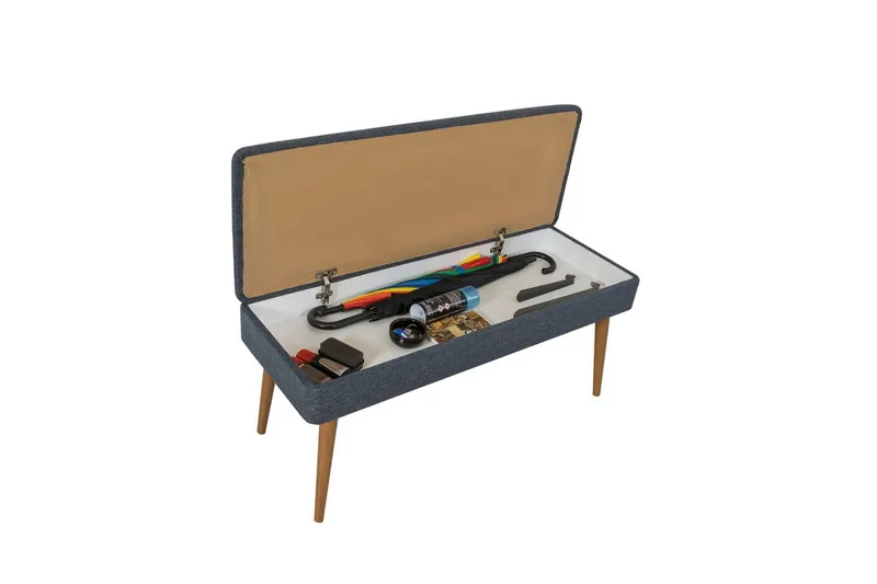 Anaya Entrémøbelsæt - Mørkeblå - Møbler - Stole & lænestole - Bænke - Skohylde med bænk