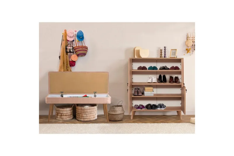 Anaya Entrémøbelsæt - Sten - Møbler - Stole & lænestole - Bænke - Skohylde med bænk