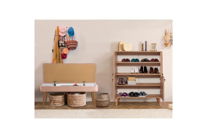 Anaya Entrémøbelsæt - Sten - Møbler - Stole & lænestole - Bænke - Skohylde med bænk