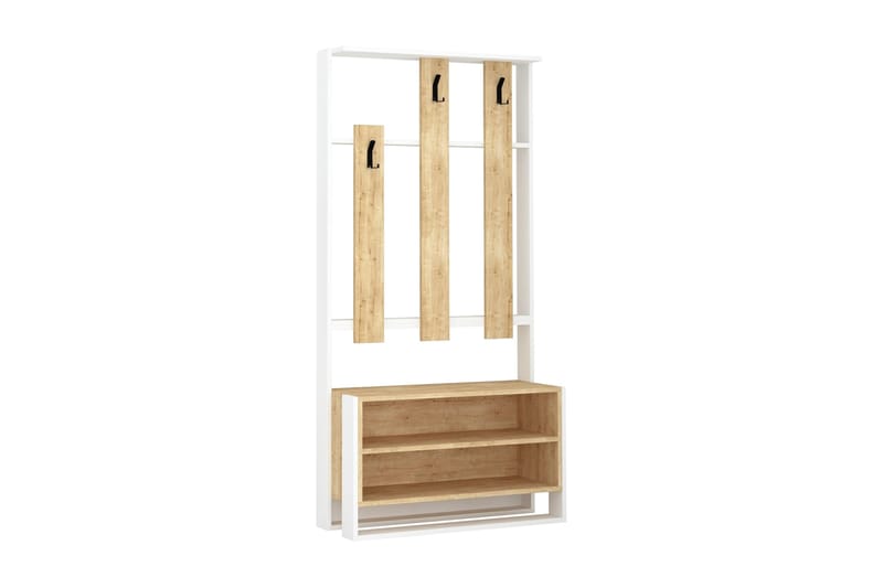 Bodsjö Tøjopbevaring 90 cm, Hvid / brun