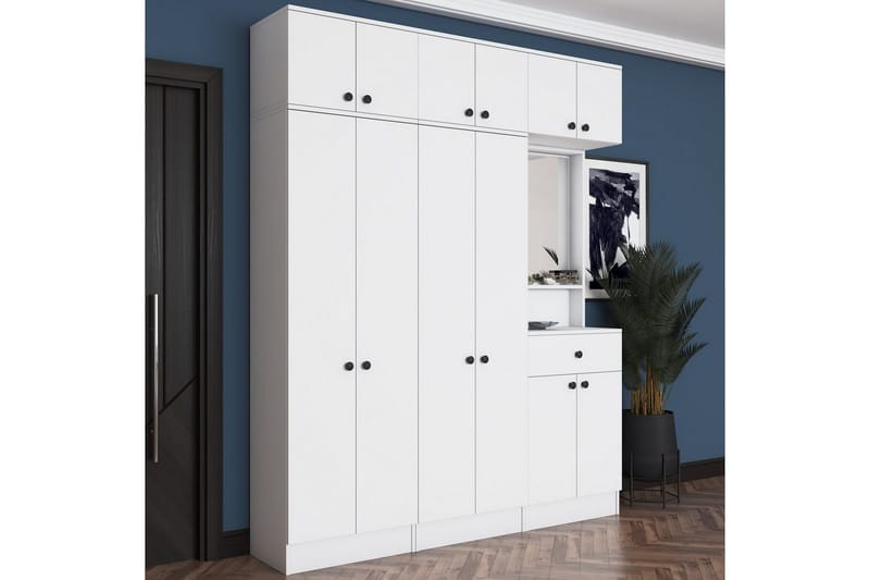 Donel Hallfurniture sæt - Hvid - Møbler - Entrémøbler - Møbelsæt til hall og entre