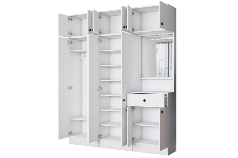 Donel Hallfurniture sæt - Hvid - Møbler - Entrémøbler - Møbelsæt til hall og entre