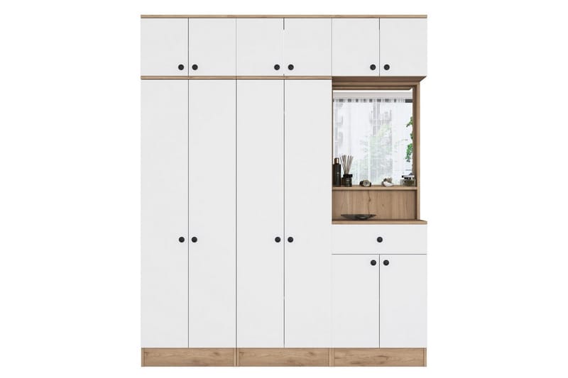 Donel Hallfurniture sæt - Hvid/Lysfarvet træ - Møbler - Entrémøbler - Møbelsæt til hall og entre