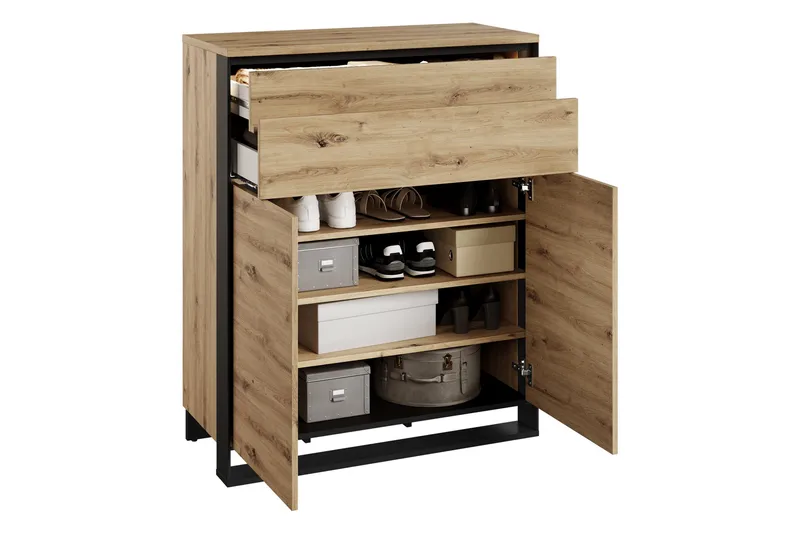 Dorana Entrémøbelsæt - Brun/Sort - Møbler - Entrémøbler - Møbelsæt til hall og entre