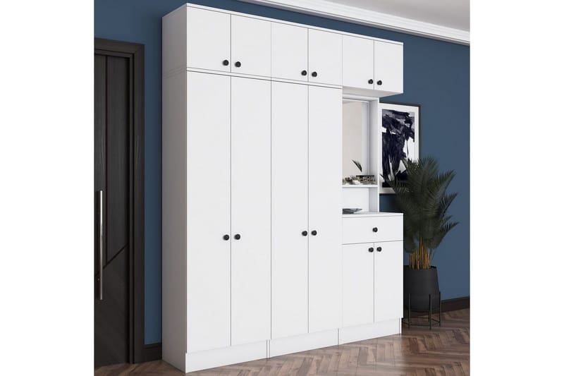 Entrestativ Donel Hvid - Hvid - Møbler - Entrémøbler - Møbelsæt til hall og entre