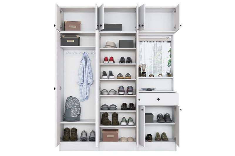 Entrestativ Donel Hvid - Hvid - Møbler - Entrémøbler - Møbelsæt til hall og entre