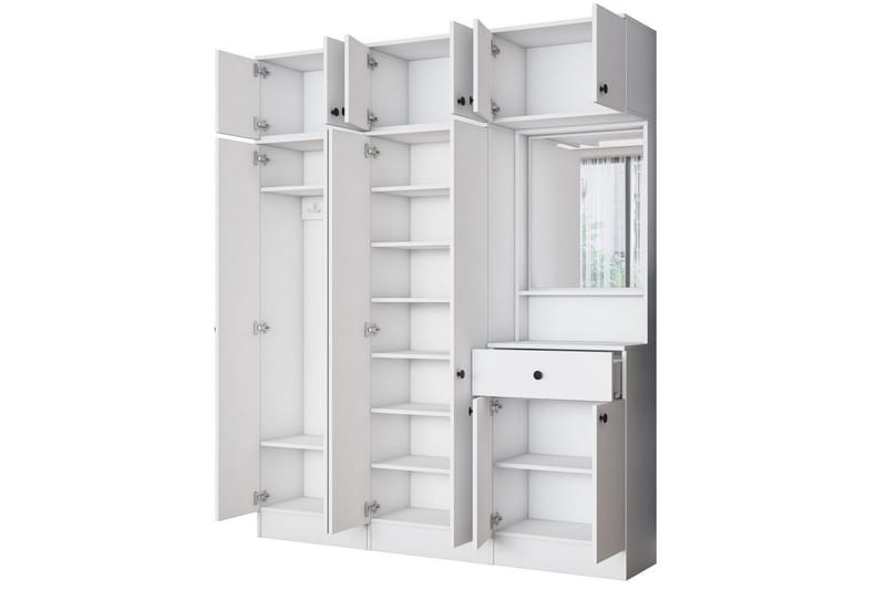 Entrestativ Donel Hvid - Hvid - Møbler - Entrémøbler - Møbelsæt til hall og entre