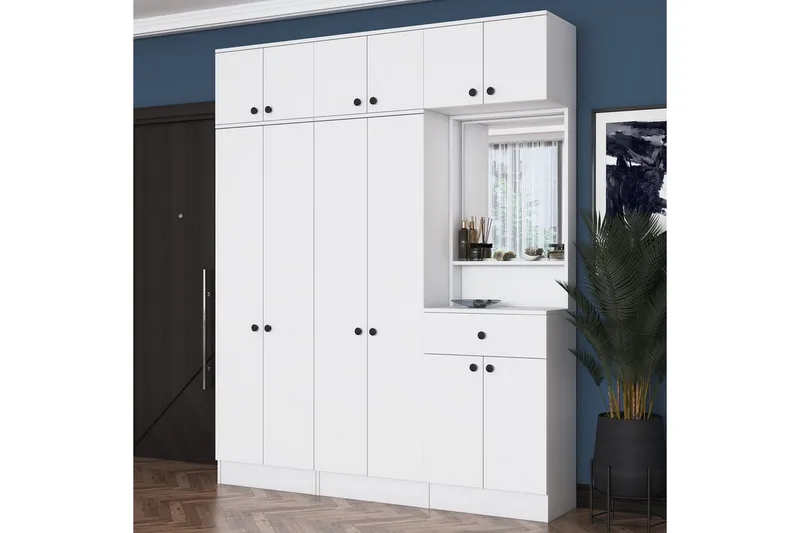 Entrestativ Donel Hvid - Hvid - Møbler - Entrémøbler - Møbelsæt til hall og entre