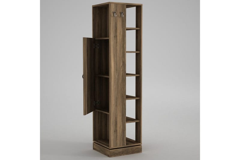 Entrestativ Honi Valnød - Mørkebrun - Møbler - Entrémøbler - Møbelsæt til hall og entre