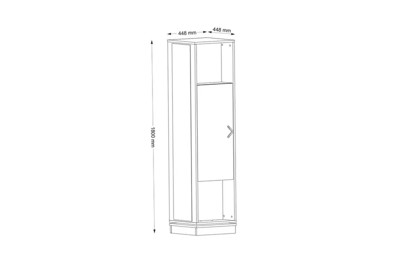 Entrestativ Honi Valnød - Mørkebrun - Møbler - Entrémøbler - Møbelsæt til hall og entre